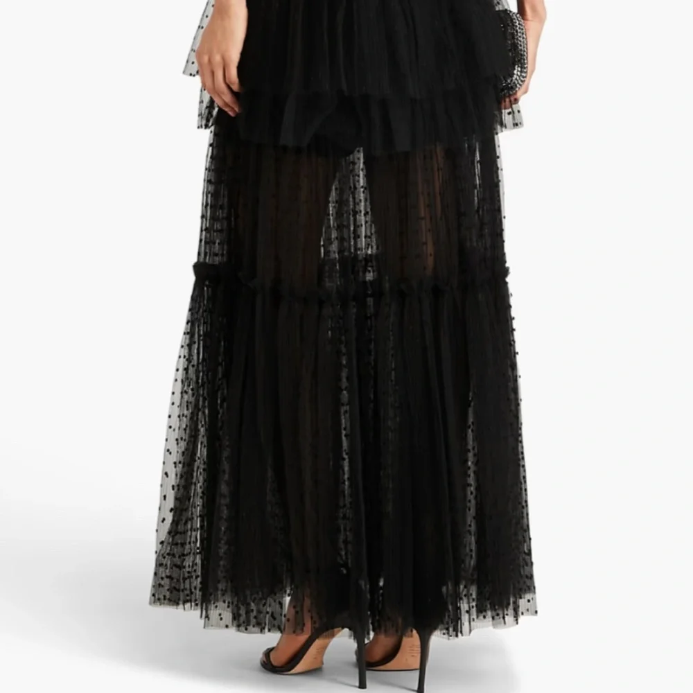 ZAC POSEN Tiered point d'esprit gown Polka Dot $795 NWT - Picture 3 of 5